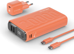 Ultron PB-20000 - Powerbank 20.000 mAh - Snelladen - Oranje