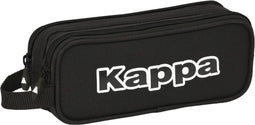 Pennenetui met 2 vakken Kappa Black Zwart (21 x 8 x 6 cm)