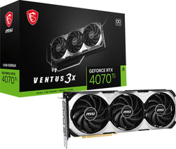MSI GeForce RTX 4070 Ti VENTUS 3X E 12G OC - Videokaart - 12 GB GDDR6X - PCIe 4.0 - 1x HDMI 2.1a - 3x DisplayPort 1.4a