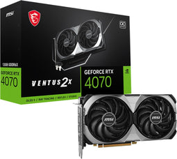 MSi GeForce RTX 4070 VENTUS 2X E 12G OC - Videokaart - 12GB GDDR6X - PCIe 4.0 - 1 x HDMI - 3x DisplayPort