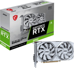 MSI VENTUS RTX 3050 2X XS WHITE 8G OC videokaart NVIDIA GeForce RTX 3050 8 GB GDDR6