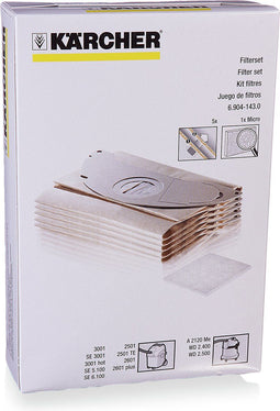 Kärcher 6.904-143.0 - Stofzakken A 2120 / WD 2.500 / SE 2001 / SE 3001 / SE 5.100 / SE 6.100 - 5 stuks