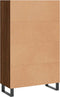 vidaXL - Hoge - kast - 69,5x31x115 - cm - bewerkt - hout - bruin - eikenkleur