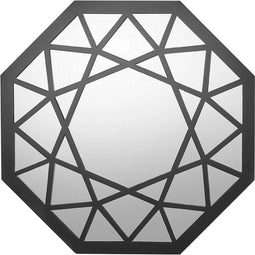 YQUELON - Wandspiegel - Zwart - MDF