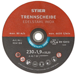 STIER - 25x Snijmes 230 9 23 mm - Recht - Inox/RVS