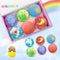 Bath Bombs-cadeauset voor kinderen 6 natuurlijke kinderbadbommen met verrassingsspeelgoed erin Spa Fizzies-badbommen voor meisjes met eenhoornjuwelen verjaardagscadeaus voor Kerstmis zie ook doos 5540