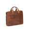 Justified leren aktetas cognac