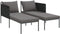 vidaXL - Ligbed - met - Kussens - voor - 2 - Personen - - - Antraciet - - - 115x153x69,5 - cm - - - Staal