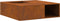 vidaXL - Tuhaard - met - Houtopslag - 100x100x30 - cm - Weerbestendig - Staal