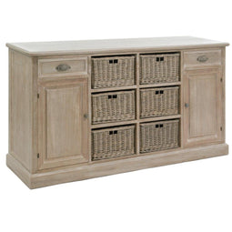 J-Line dressoir 6 Manden 2 Lades 2 Deuren - hout - grijs