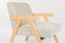 Housecraft Living Panadero Fauteuil met armleuning Hout Naturel/ Beige