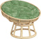 vidaXL - Zitkussen - rond - bladpatroon - Ø - 100x11 - cm - oxford - stof