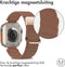 imoshion Magnetisch lederen bandje - Geschikt voor Apple Watch 1, 2, 3, 4, 5, 6, 7, 8, 9, 10, SE, Ultra (2) - 44/45/46/49 mm - Bruin - One Size