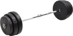 vidaXL - Halter - gebogen - met - gewichten - 90 - kg