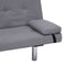 vidaXL - Slaapbank - met - twee - kussens - polyester - lichtgrijs