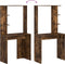 vidaXL - Kaptafel - Gerookt - Eiken - 78,5x37x154,5 - cm - Gefabriceerd - Hout