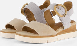 Tamaris Sandalen - Klittenbandsluiting - Beige