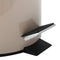 MSV Prullenbak/pedaalemmer - 2x - metaal - beige - 3 liter - 17 x 25 cm - Badkamer/toilet