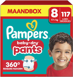 Pampers Baby-Dry Pants - Luierbroekjes Maat 8 - 3x Bescherming - 117 stuks