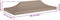 vidaXL - Partytentdak 270 g/m² - 6x3 m - Taupe