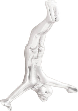 vidaXL - Beeldhouwwerk - Zilver - 22x8x25 - cm - Aluminium - Vallende - Man