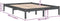vidaXL - Bedframe - massief grenenhout - 200x200 cm - grijs