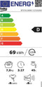 Beko WTV7611BWW - Wasmachine - 7kg - 1200 toeren - Wit