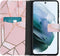 iMoshion Hoesje Geschikt voor Samsung Galaxy S21 FE Hoesje Met Pasjeshouder - iMoshion Design Softcase Bookcase - Goud / Roze / Pink Graphic