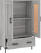 vidaXL - Hoge - kast - 69,5x31x115 - cm - bewerkt - hout - grijs - sonoma - eikenkleurig