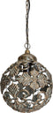 PTMD Enza Antieke Hanglamp - 26 x 26 x 36 cm - Metaal - Goud - Goud