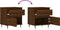 vidaXL - Nachtkastje - 40x35x50 - cm - bewerkt - hout - bruin - eikenkleur