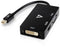 V7 V7MDP-VGADVIHDMI-1E - Adapter Mini DisplayPort naar HDMI DVI VGA - 10cm - Zwart