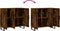 vidaXL - Dressoir - 90x34x80 - cm - bewerkt - hout - gerookt - eikenkleurig