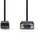 Nedis VGA-Kabel - DisplayPort naar VGA - Vernikkeld - 1080p - 1.00 m - Zwart