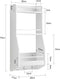 SoBuy KCR12-W - Badkamerplank - Multifunctioneel met haken - Wit