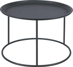 WOOOD Ivar Bijzettafel L - Metaal - Asphalt - 38x56x56