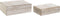 Set decoratieve dozen DKD Home Decor Mangohout 25 x 17 x 8 cm Decapé (2 Stuks)