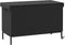 vidaXL - Tuinbox - met - wielen - 110x55x73 - cm - poly - rattan - zwart