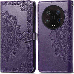 iMoshion Hoesje Geschikt voor Xiaomi 13 Ultra Hoesje Met Pasjeshouder - iMoshion Mandala Bookcase - Paars