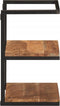 vidaXL - Wandschap - 40x30x50 - cm - massief - acaciahout - en - ijzer