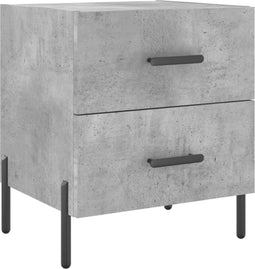 vidaXL - Nachtkastje - 40x35x47,5 - cm - bewerkt - hout - betongrijs