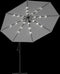 vidaXL - Zweefparasol - met - LED-verlichting - en - metalen - paal - 350 - cm - zand