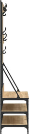 vidaXL - Kledingrek - met - schoenenrek - 100x40x184 - cm - sonoma - eikenkleurig