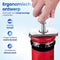 Techvavo® Potopener - Ergonomische Dekselopener - Antislip Handgreep - RVS/Wit