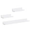 Woltu Set van 3 Witte Wandplanken - Zwevende Opbergplanken voor Woonkamer, Keuken en Slaapkamer