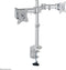 Neomounts NM-D135DSILVER - Monitorarm 2 schermen - 10-27 inch - 0-8 kg/scherm - zilver