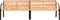 vidaXL - Tuinbank - dubbel - 241 - cm - Chinees - vurenhout