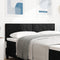 vidaXL - Hoofdbord - in - Zwart - Stoffen - met - Diamantblok - Design - - - 160 - cm