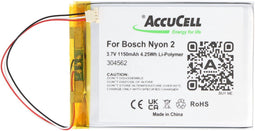 AccuCell Accu - Bosch Nyon 2 - 3,7 V 1150 mAh - IP304562, 1ICP3/45/62