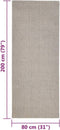 vidaXL - Vloerkleed - 80x200 - cm - natuurlijk - sisal - zandkleurig